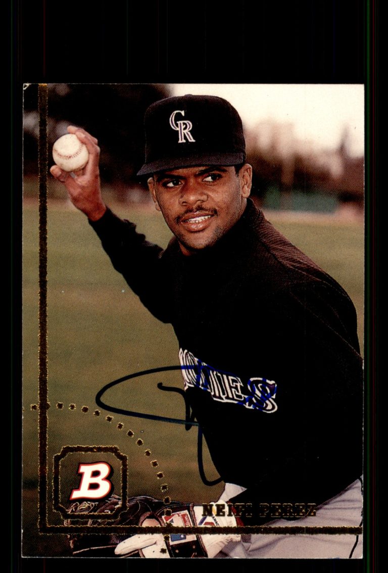 Signed Baseball Card Auto Neifi Perez 1994 Bowman #282 Colorado Rockies