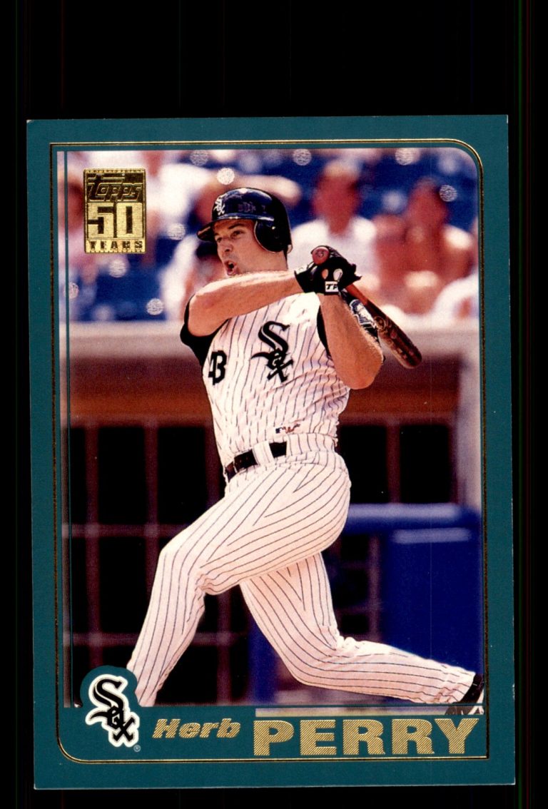 Signed Baseball Card Auto Herb Perry 2001 Topps #137 Chicago White Sox