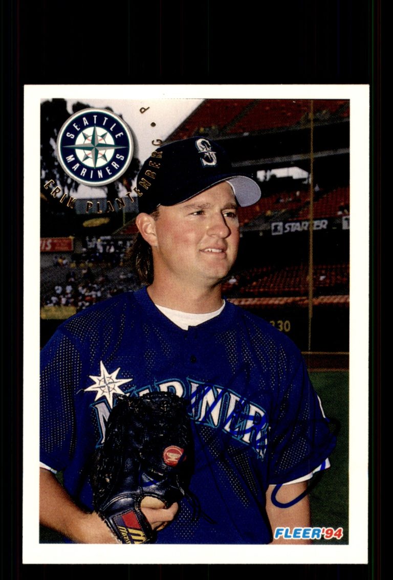Signed Baseball Card Auto Erik Plantenberg 1994 Fleer #297 Seattle Mariners