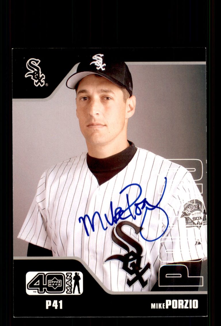 Signed Baseball Card Auto Mike Porzio 2002 Upper Deck 40-Man #416 White Sox
