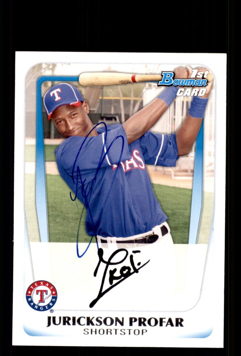 Signed Baseball Card Auto Jurickson Profar 2011 Bowman #BP82 Texas Rangers