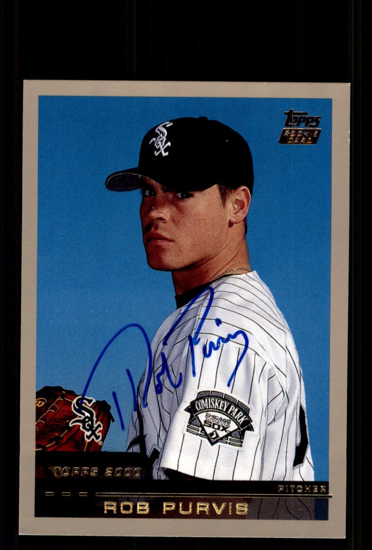 Signed Baseball Card Auto Rob Purvis 2000 Topps Traded #T8 White Sox