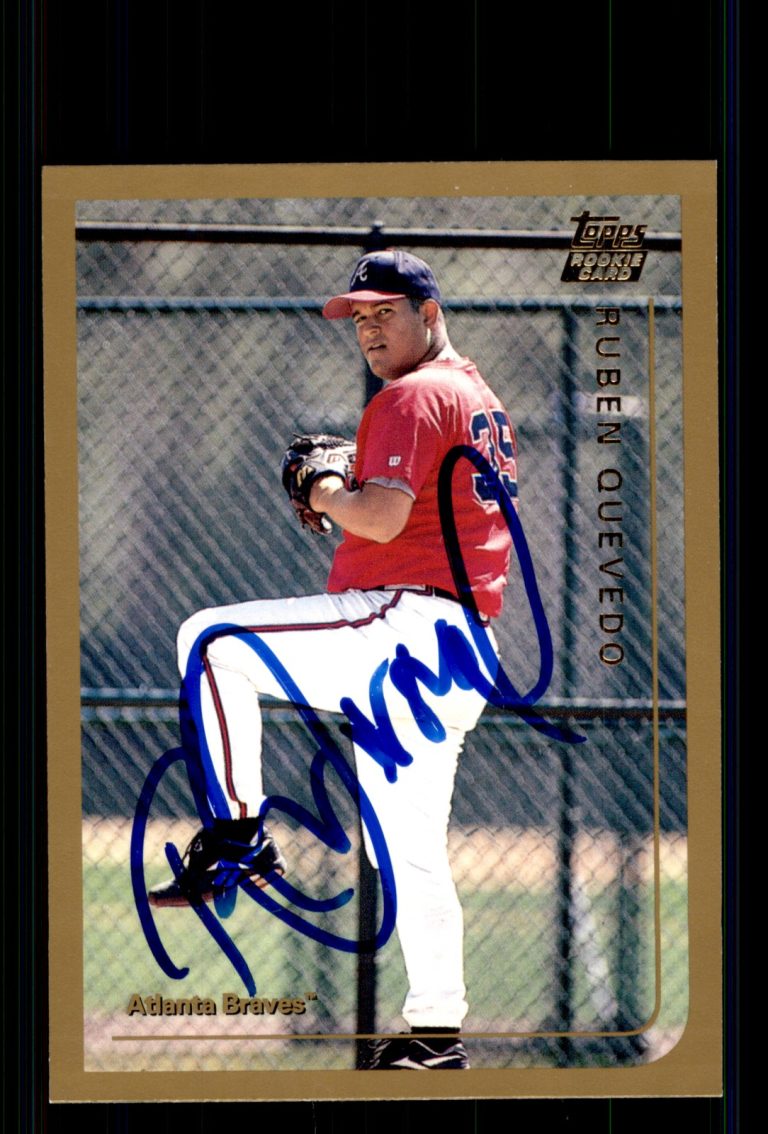 Signed Baseball Card Auto Ruben Quevedo 1999 Topps Traded #T13 Atlanta Braves