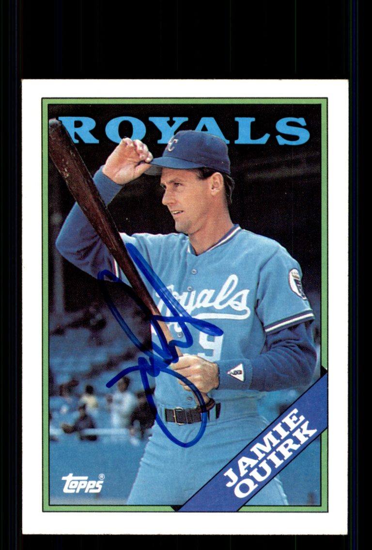 Signed Baseball Card Auto Jamie Quirk 1988 Topps #477 Kansas City Royals