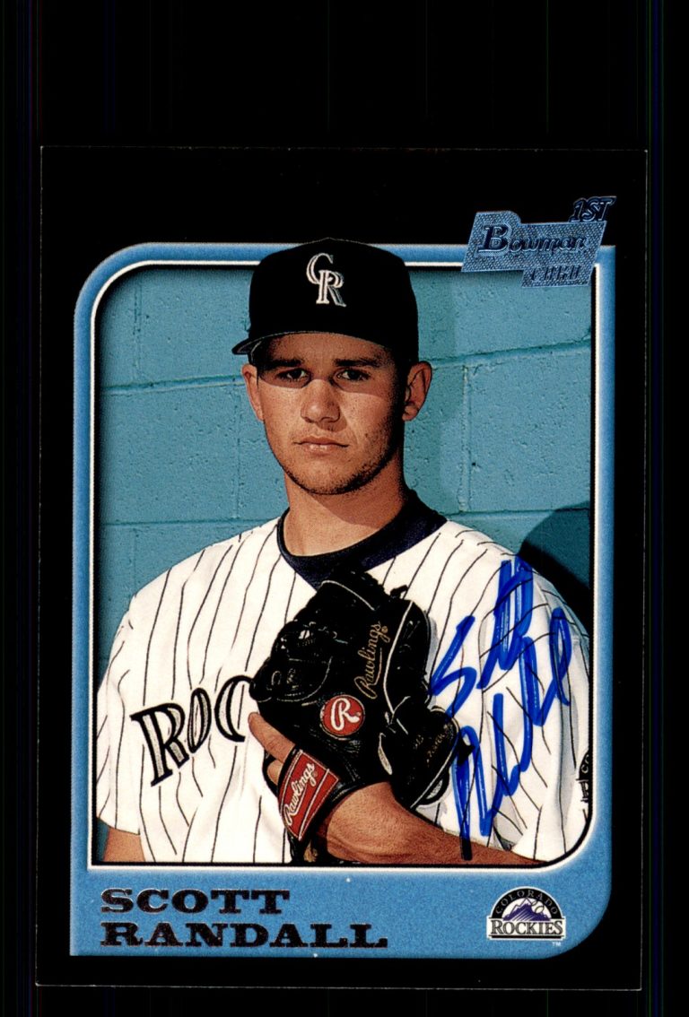 Signed Baseball Card Auto Scott Randall 1997 Bowman #379 Colorado Rockies