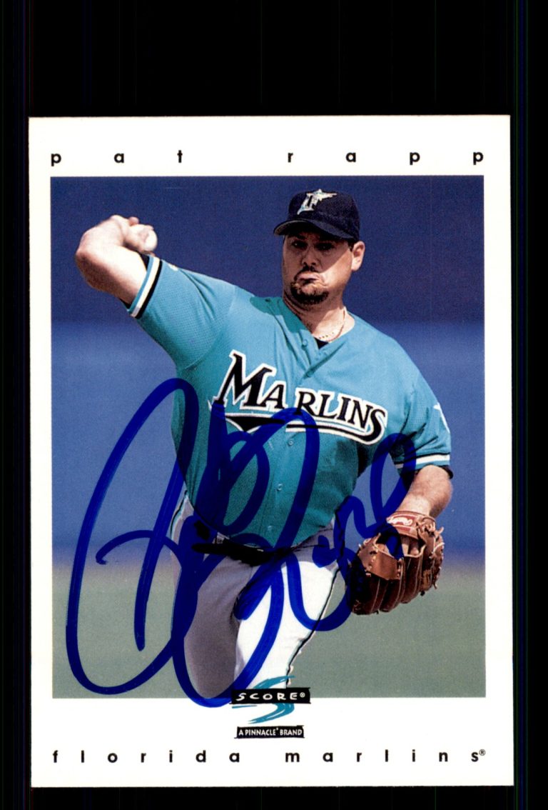 Signed Baseball Card Auto Pat Rapp 1997 Score #441 Florida Marlins