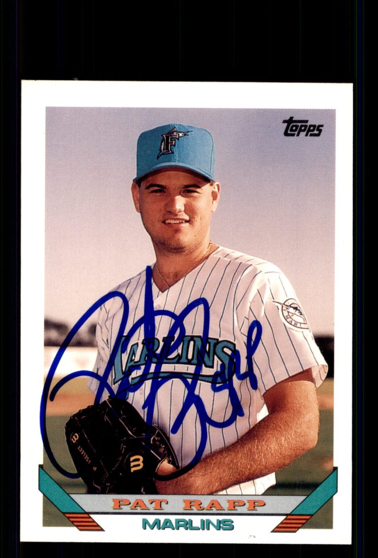 Signed Baseball Card Auto Pat Rapp 1993 Topps #791 Florida Marlins