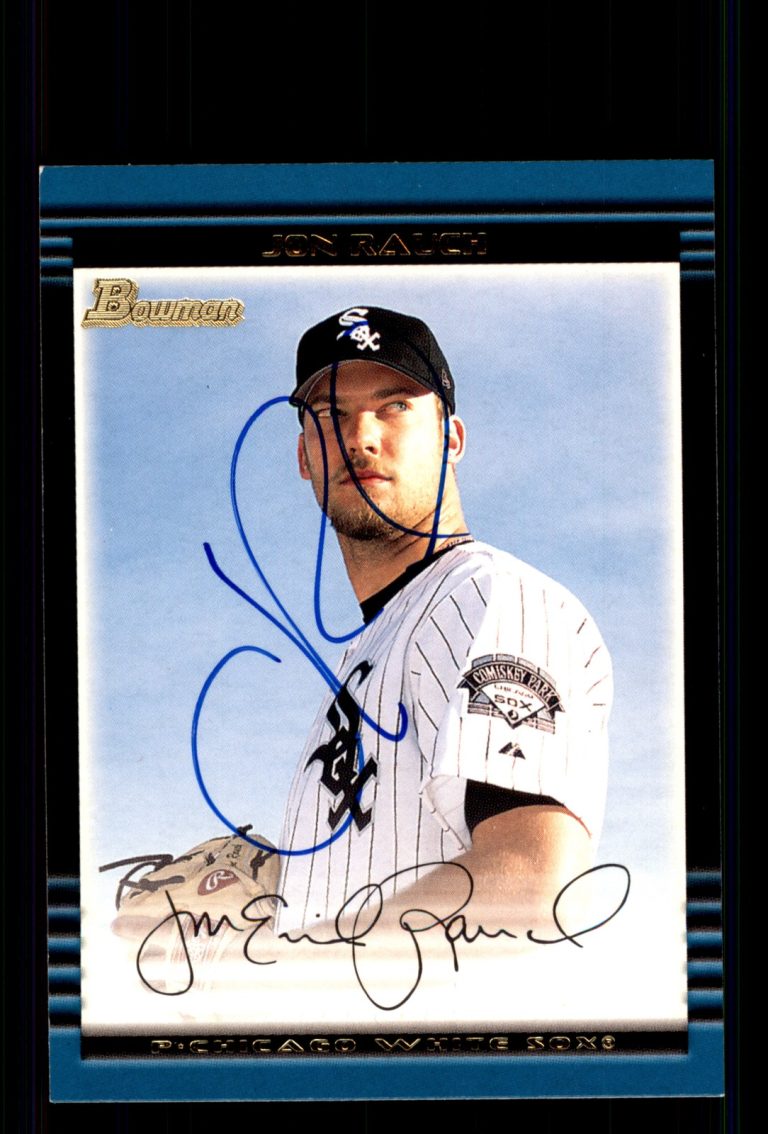 Signed Baseball Card Auto Jon Rauch 2002 Bowman #329 Chicago White Sox