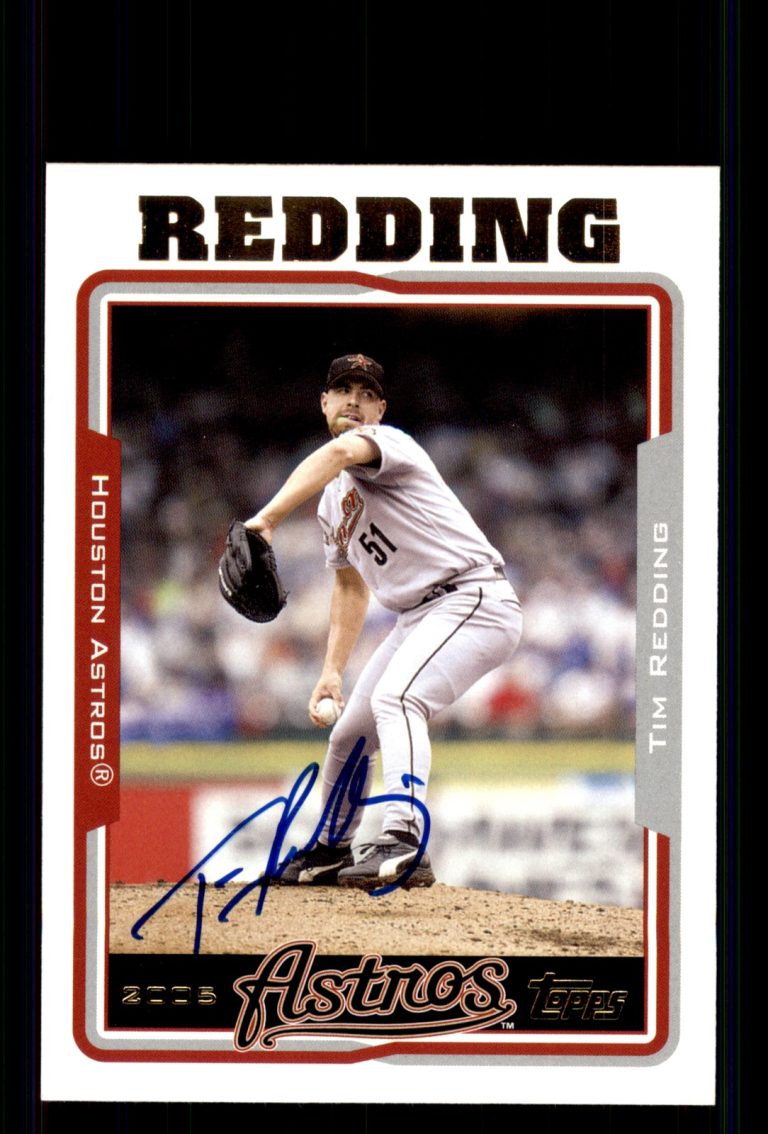 Signed Baseball Card Auto Tim Redding 2005 Topps #111 Houston Astros