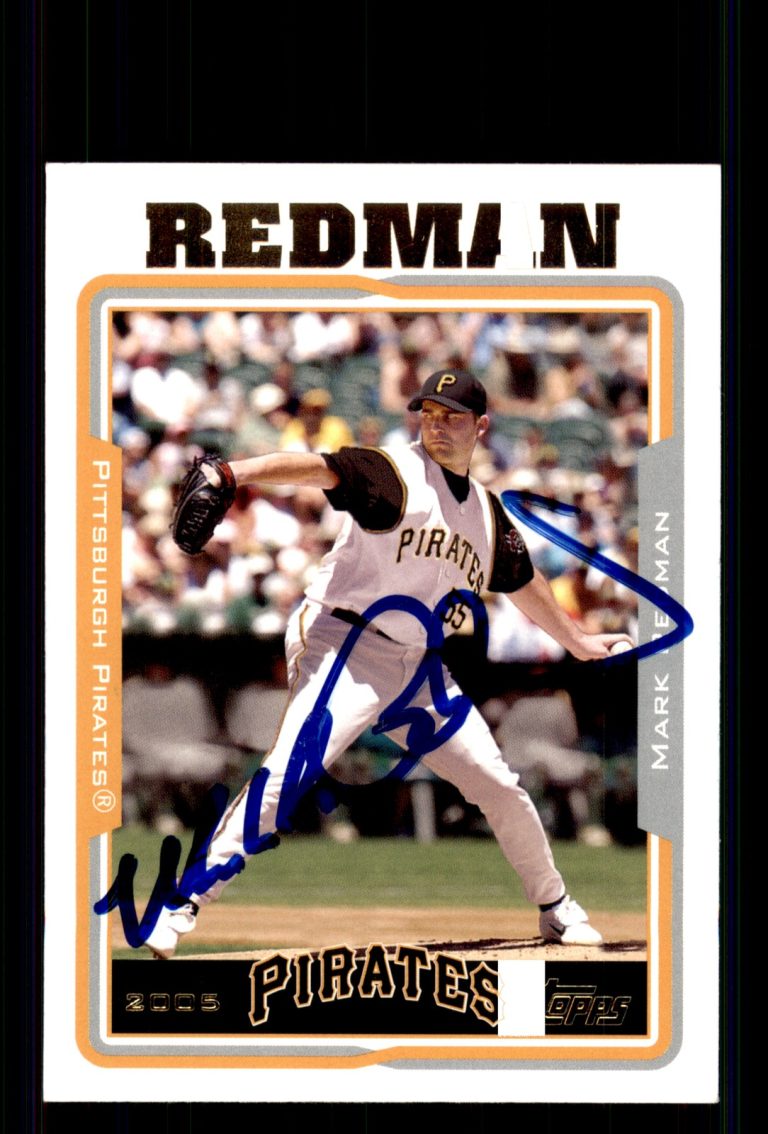 Signed Baseball Card Auto Mark Redman 2005 Topps #513 Pittsburgh Pirates