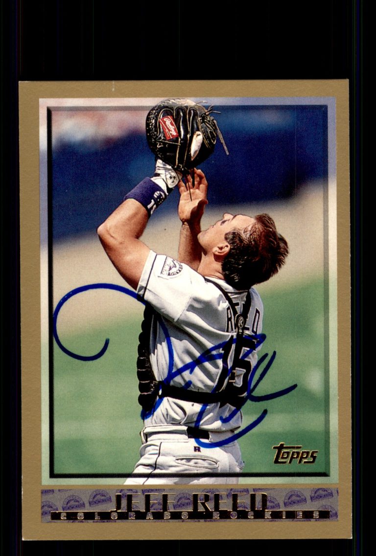 Signed Baseball Card Auto Jeff Reed 1998 Topps #199 Colorado Rockies