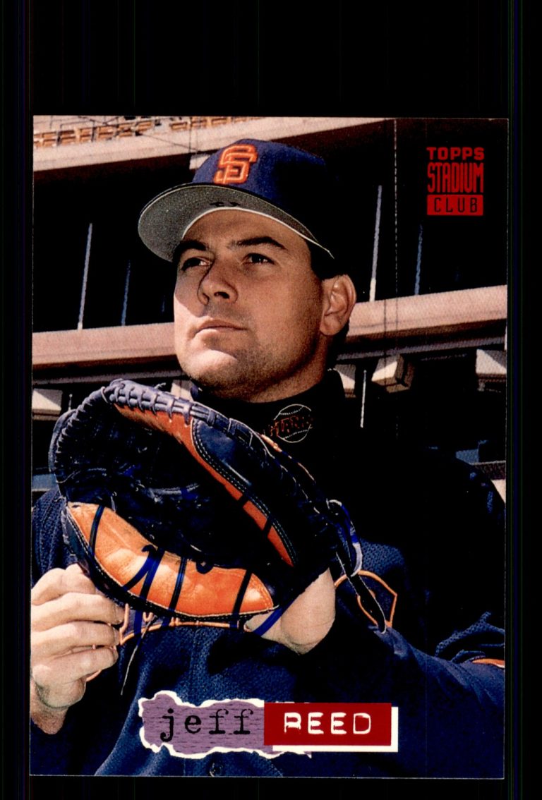 Signed Baseball Card Auto Jeff Reed 1994 Stadium Club #504 San Francisco Giants