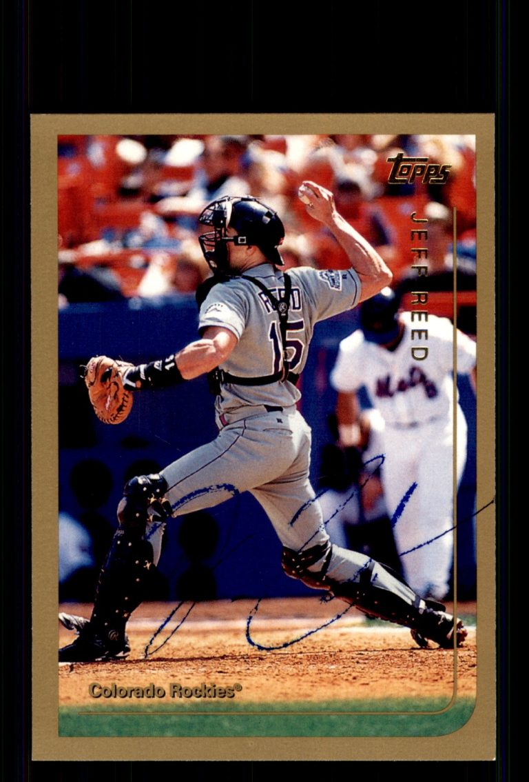 Signed Baseball Card Auto Jeff Reed 1999 Topps #144 Colorado Rockies