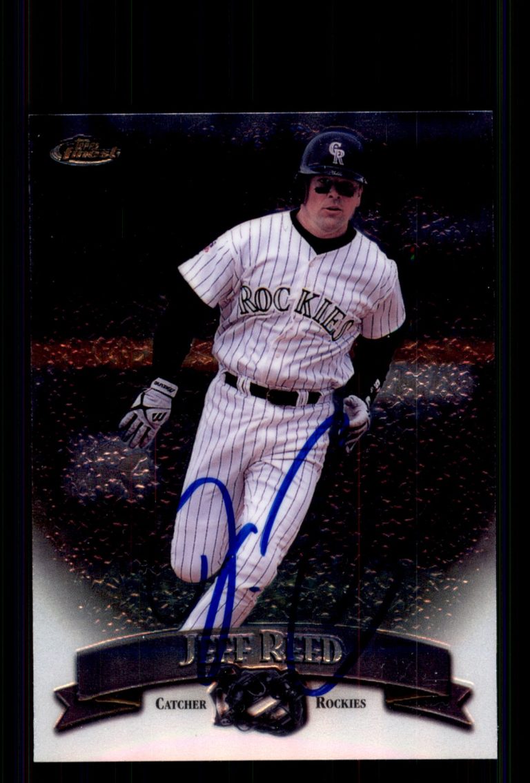 Signed Baseball Card Auto Jeff Reed 1998 Finest #193 Colorado Rockies