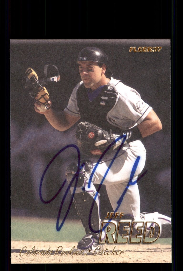 Signed Baseball Card Auto Jeff Reed 1997 Fleer #314 Colorado Rockies