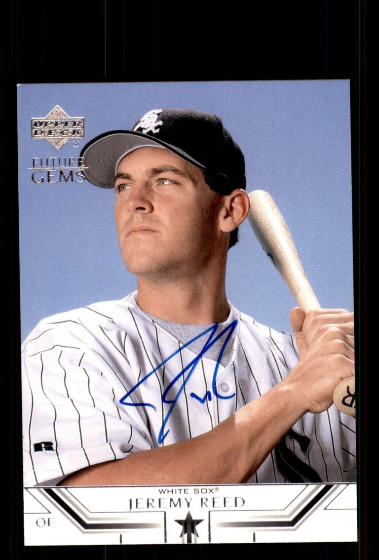 Signed Baseball Card Auto Jeremy Reed 2002 Upper Deck Prospect Premieres #19