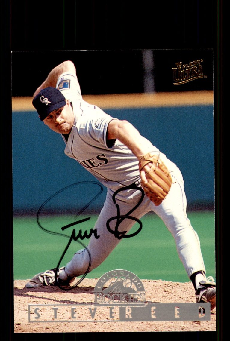 Signed Baseball Card Auto Steve Reed 1995 Ultra #156 Colorado Rockies