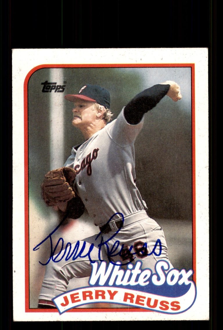 Signed Baseball Card Auto Jerry Reuss 1989 Topps #357 Chicago White Sox