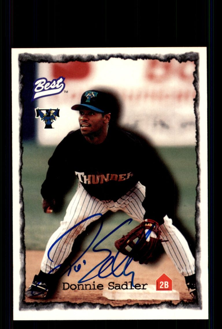 Signed Baseball Card Auto Donnie Sadler 1997 Best #35 Trenton Thunder