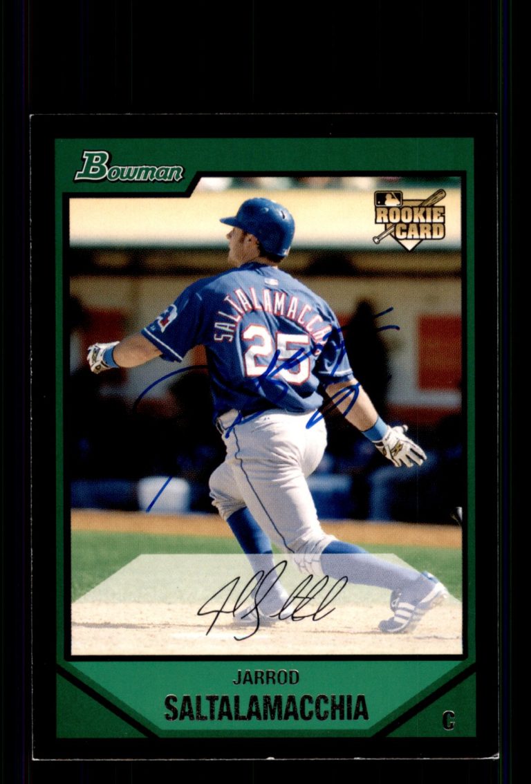 Signed Baseball Card Auto Jarrod Saltalamacchia 2007 Bowman Draft #BDP26 Rangers