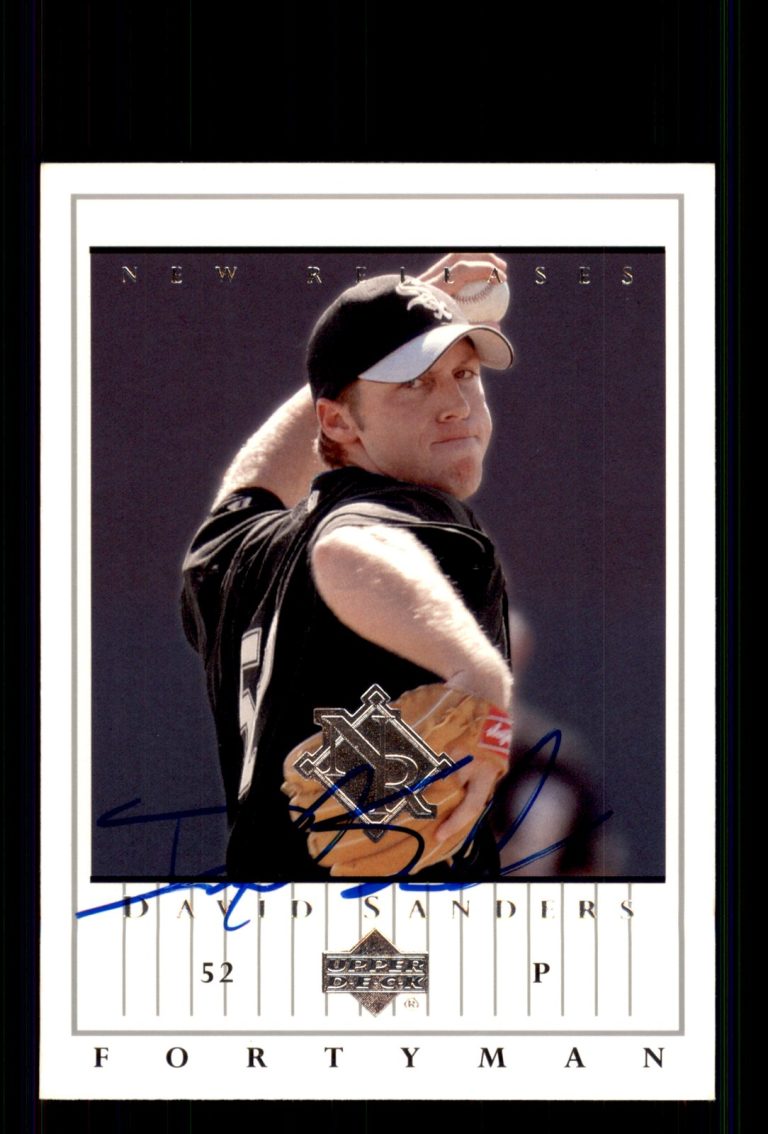 Signed Baseball Card Auto David Sanders 2003 Upper Deck 40-Man #884 White Sox