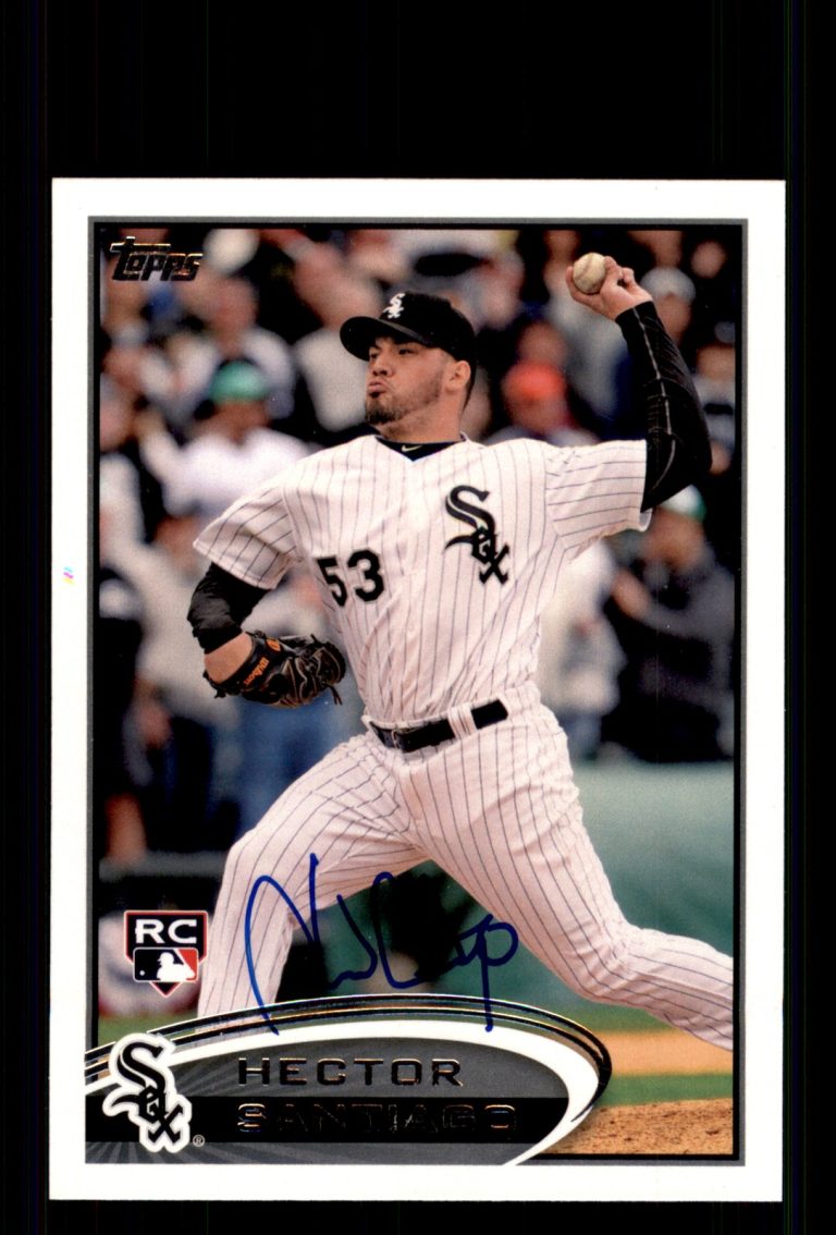 Signed Baseball Card Auto Hector Santiago 2012 Topps Update #US98 White Sox