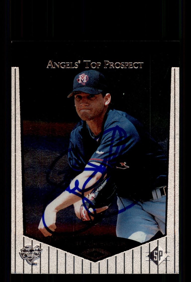 Signed Baseball Card Auto Scott Schoeneweis 1998 SP Top Prospects #14 Angels