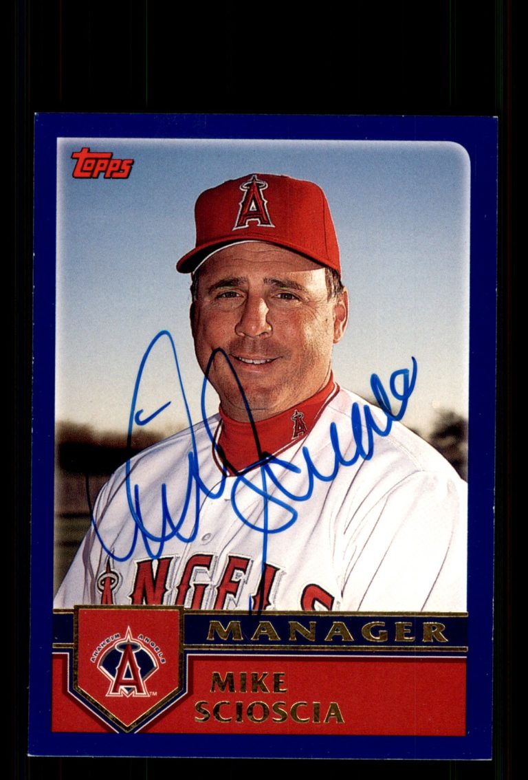 Signed Baseball Card Auto Mike Scioscia 2003 Topps #262 Anaheim Angels