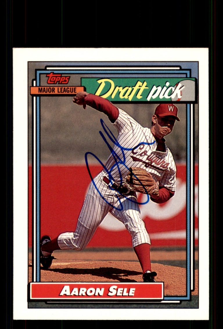 Signed Baseball Card Auto Aaron Sele 1992 Topps #504 Boston Red Sox
