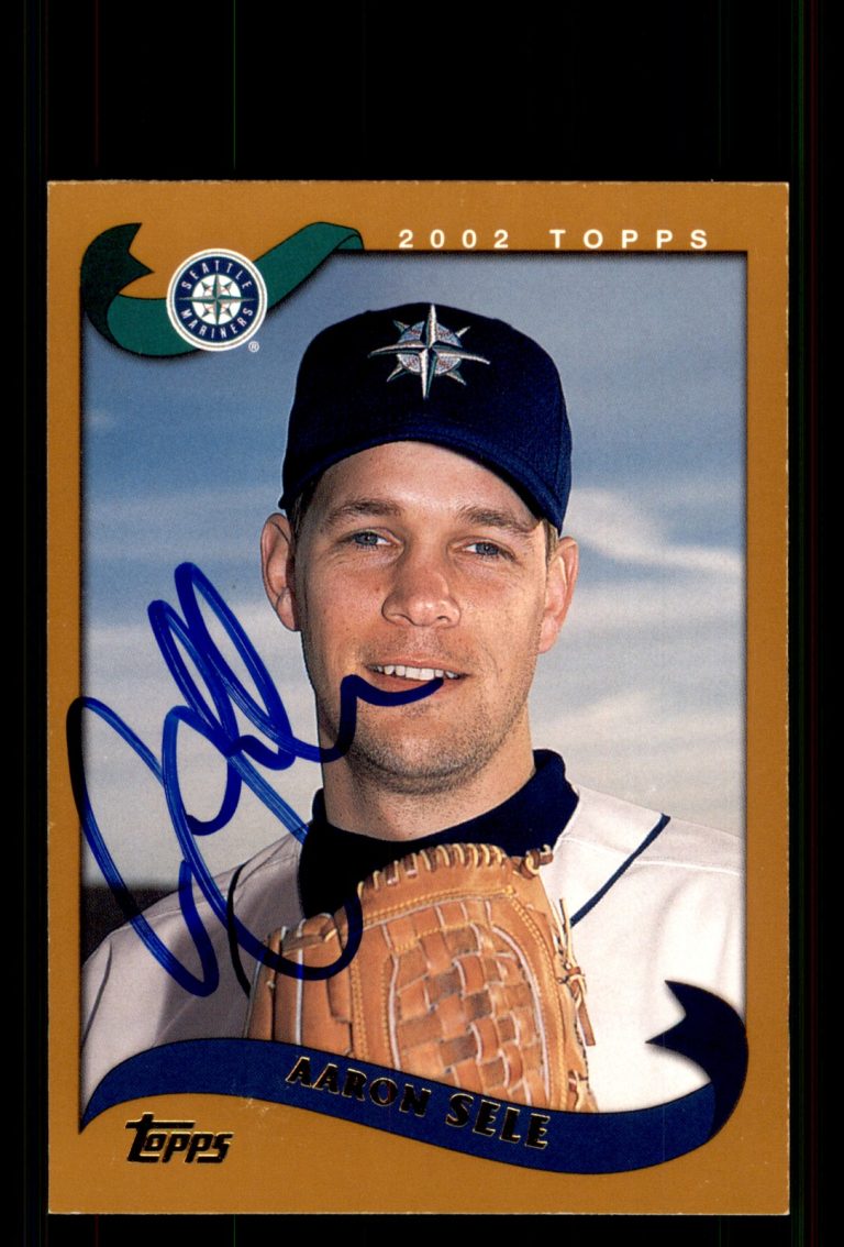 Signed Baseball Card Auto Aaron Sele 2002 Topps #15 Seattle Mariners