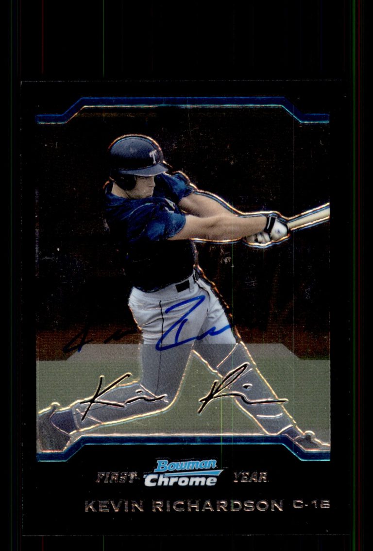 Signed Baseball Card Auto Kevin Richardson 2004 Bowman Chrome #252 Texas Rangers