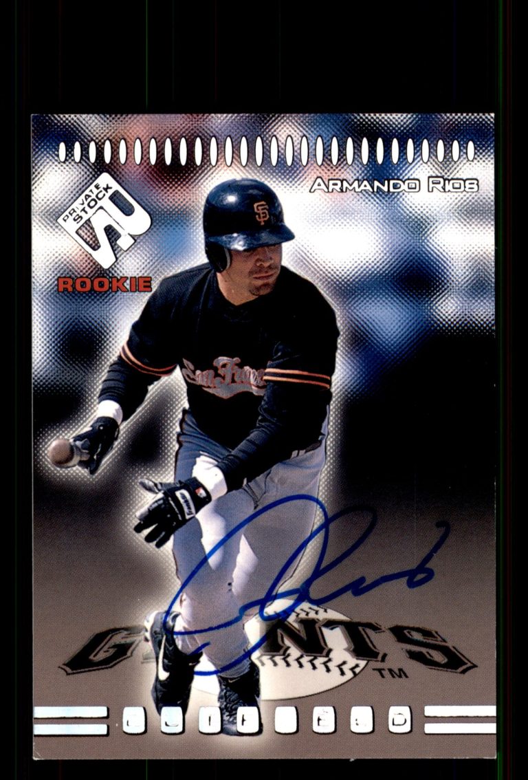 Signed Baseball Card Auto Armando Rios 1999 Pacific Private Stock #132 Giants