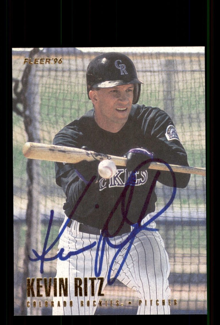 Signed Baseball Card Auto Kevin Ritz 1996 Fleer #372 Colorado Rockies