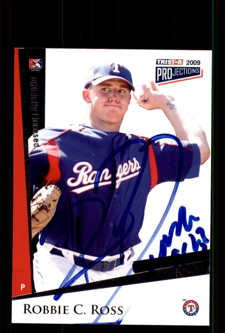 Signed Baseball Card Auto Robbie Ross 2009 TriStar PROjections #95