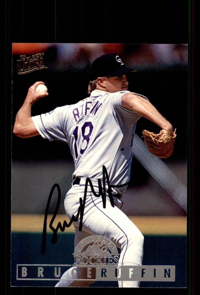 Signed Baseball Card Auto Bruce Ruffin 1995 Ultra #158 Colorado Rockies