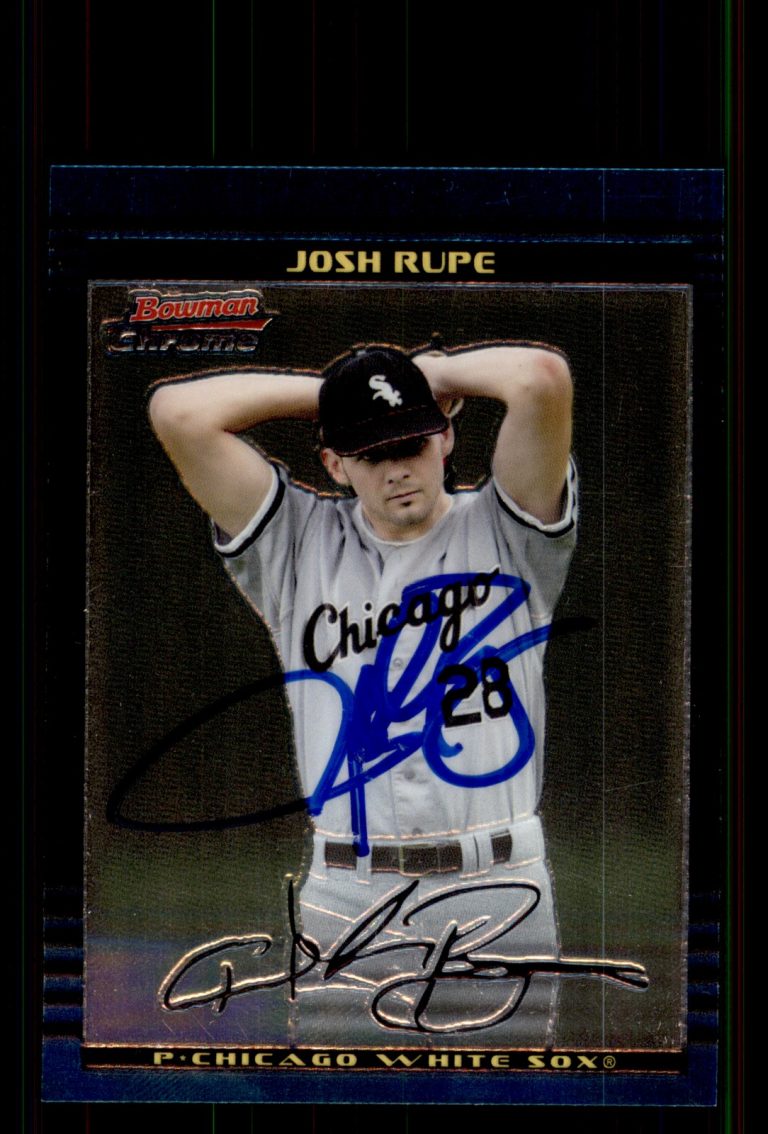 Signed Baseball Card Auto Josh Rupe 2002 Bowman Draft Picks & Prospects #BDP87