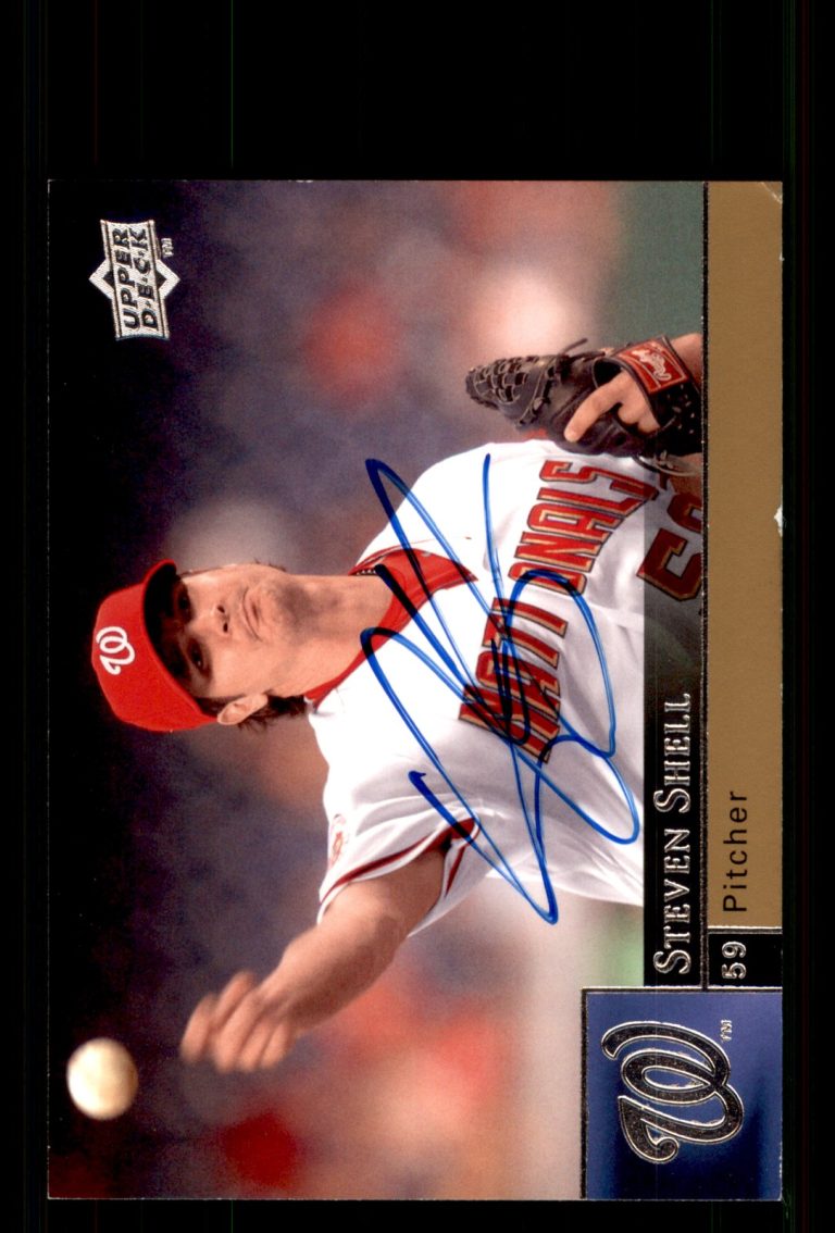 Signed Baseball Card Auto Steven Shell 2009 Upper Deck #930 Washington Nationals