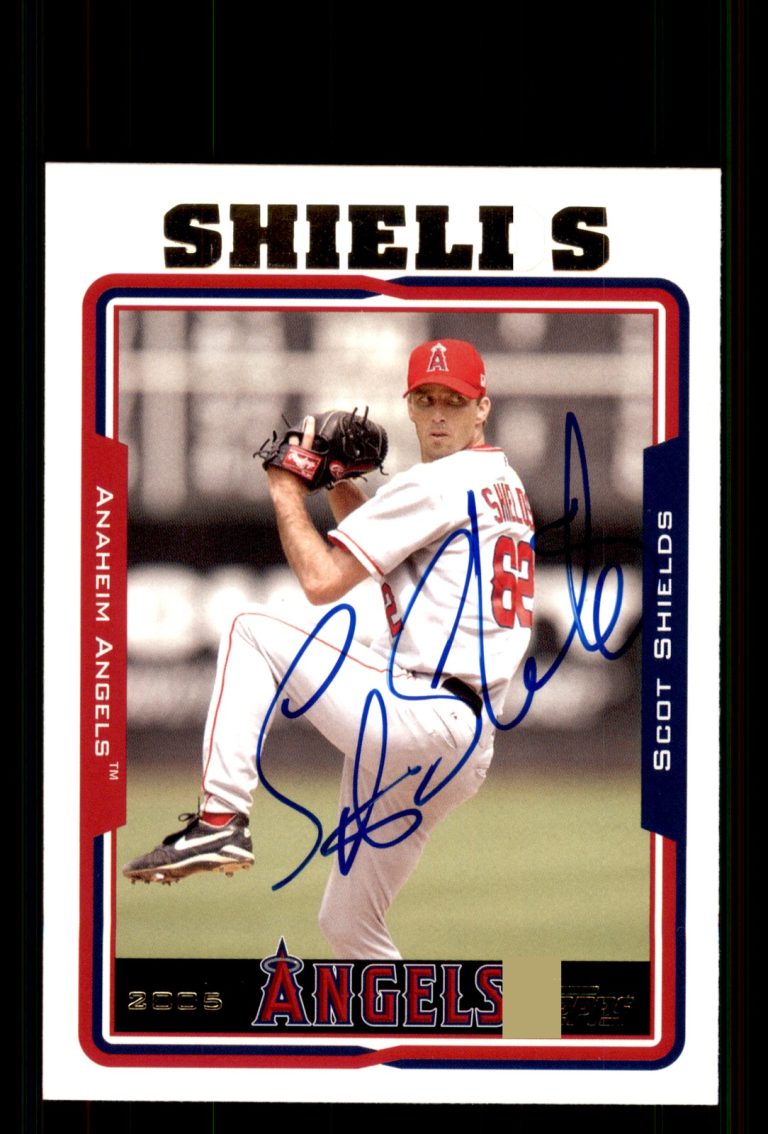 Signed Baseball Card Auto Scot Shields 2005 Topps #65 Anaheim Angels