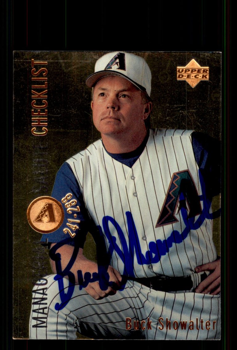 Signed Baseball Card Auto Buck Showalter 1996 Upper Deck #476 Diamondbacks