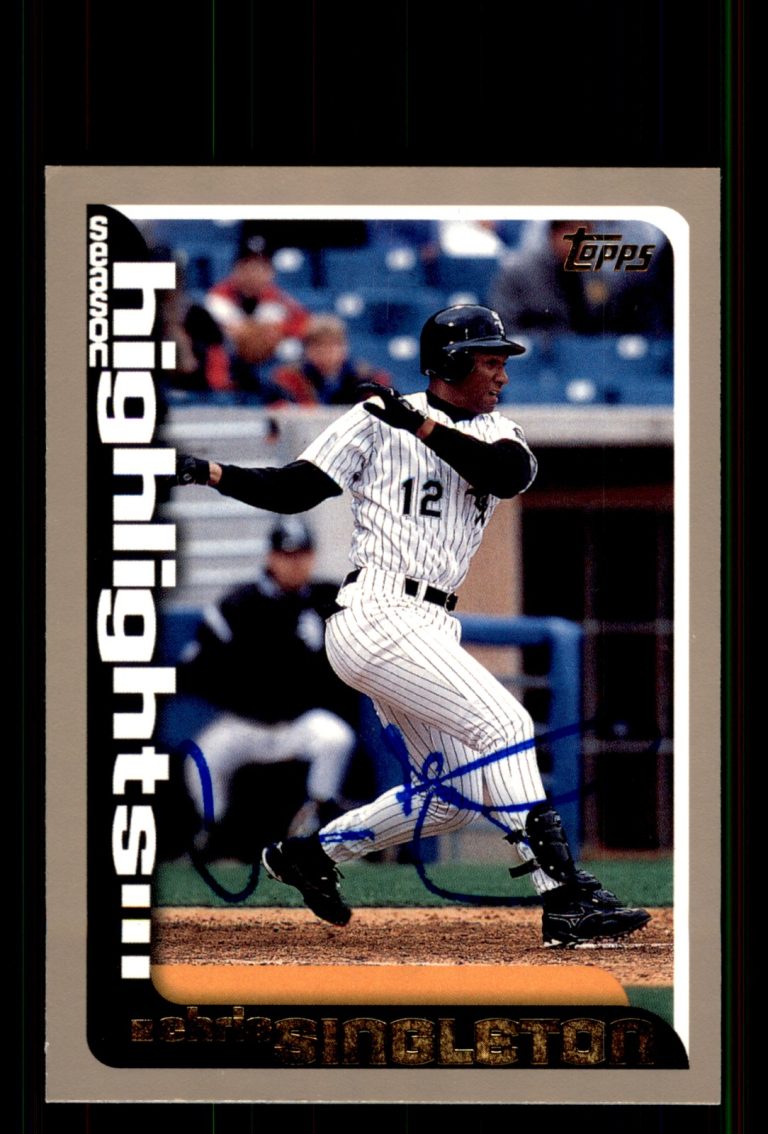 Signed Baseball Card Auto Chris Singleton 2000 Topps #219 Chicago White Sox
