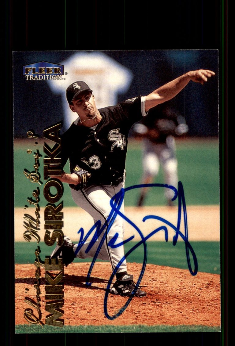 Signed Baseball Card Auto Mike Sirotka 1999 Fleer Tradition #573 White Sox