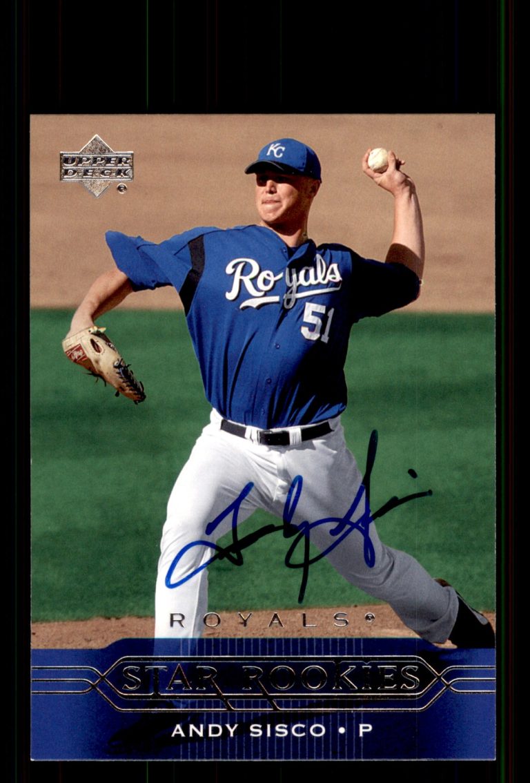 Signed Baseball Card Auto Andy Sisco 2005 Upper Deck #434 Kansas City Royals