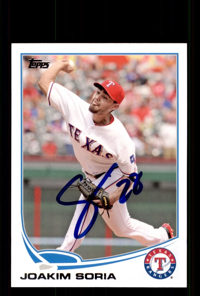 Signed Baseball Card Auto Joakim Soria 2013 Topps Update #US11 Texas Rangers