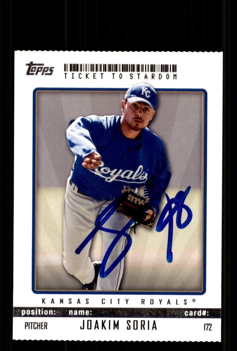 Signed Baseball Card Auto Joakim Soria 2009 Topps Ticket to Stardom #172 Royals