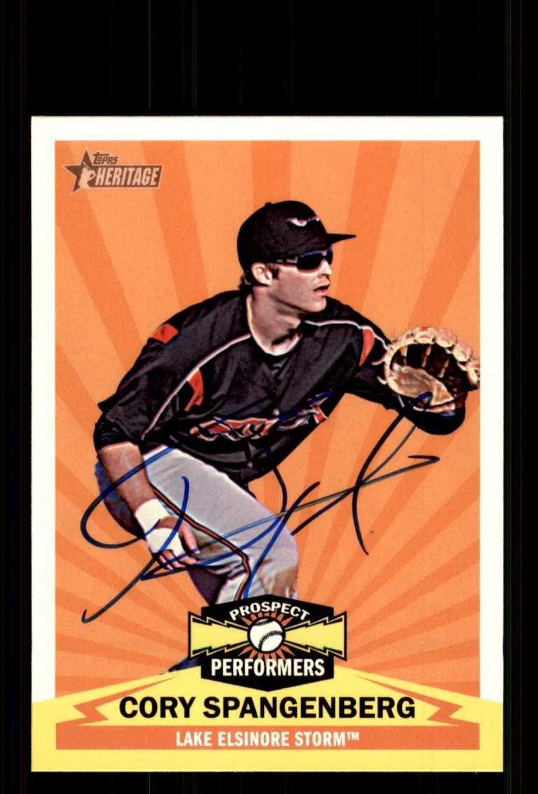 Signed Baseball Card Auto Cory Spangenberg 2012 Topps Heritage Minor #PPCS