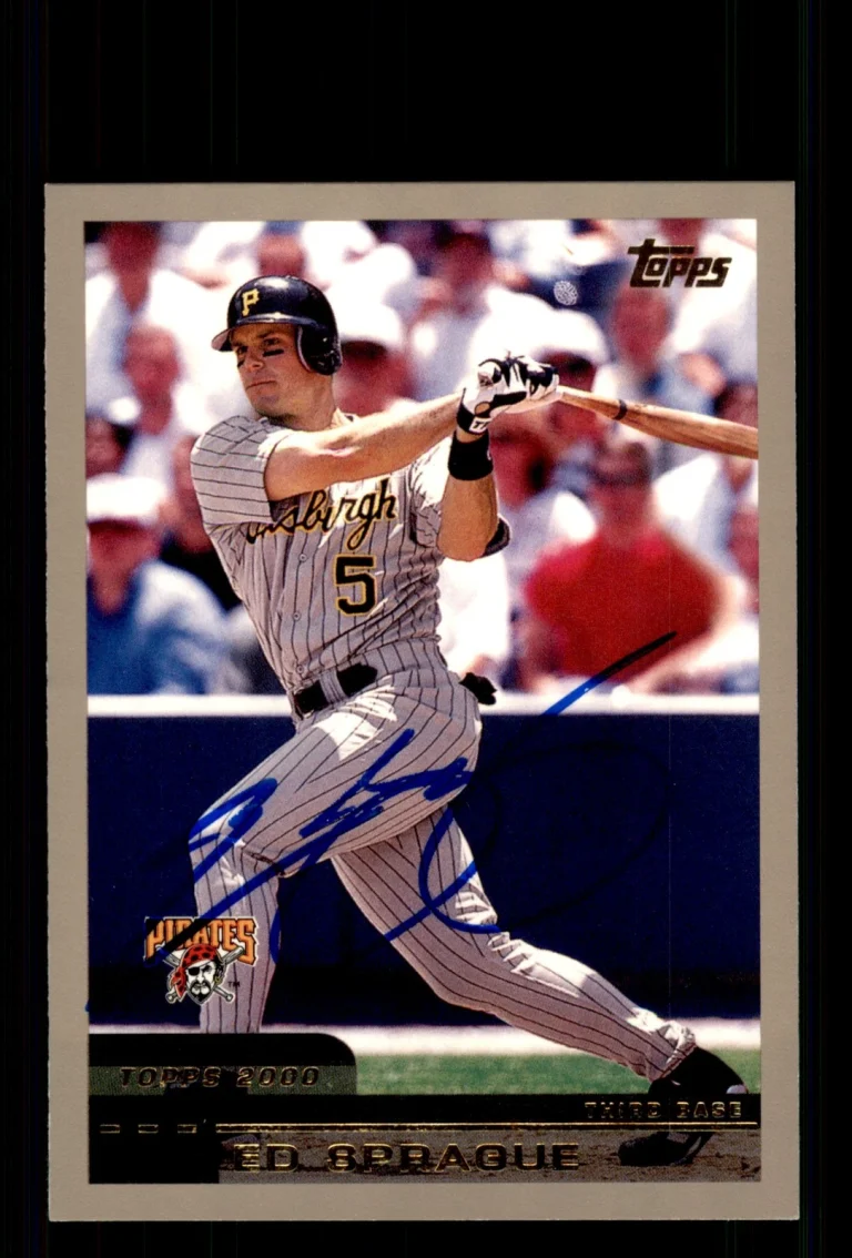 Signed Baseball Card Auto Ed Sprague 2000 Topps #83 Pittsburgh Pirates