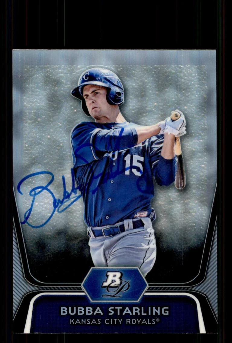 Signed Baseball Card Auto Bubba Starling 2012 Bowman Platinum #BPP100 Royals