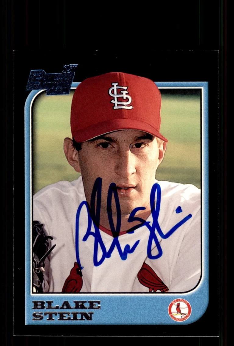 Signed Baseball Card Auto Blake Stein 1997 Bowman #204 St. Louis Cardinals