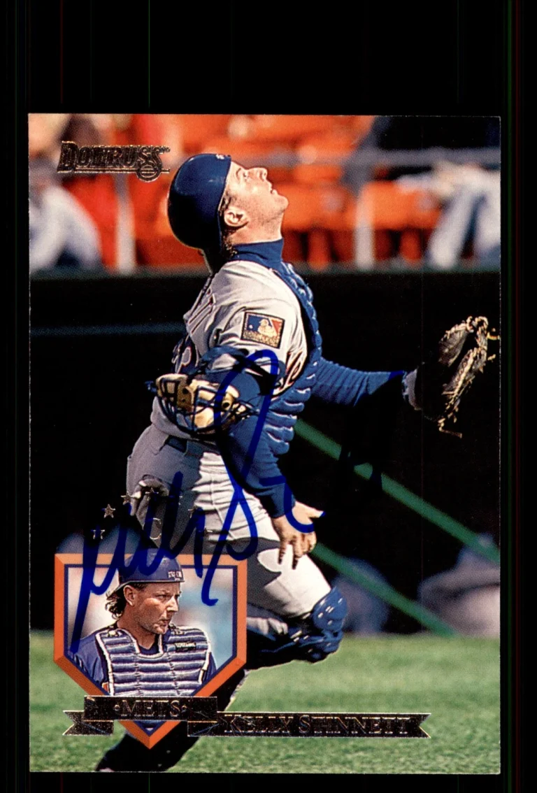 Signed Baseball Card Auto Kelly Stinnett 1995 Donruss #171 New York Mets
