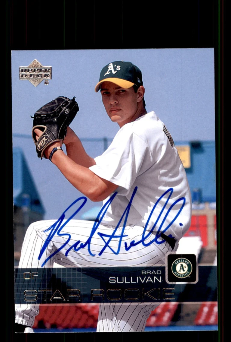 Signed Baseball Card Auto Brad Sullivan 2003 Upper Deck Prospect Premieres #12